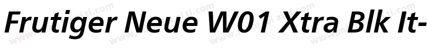 Frutiger Neue W01 Xtra Blk It字体转换